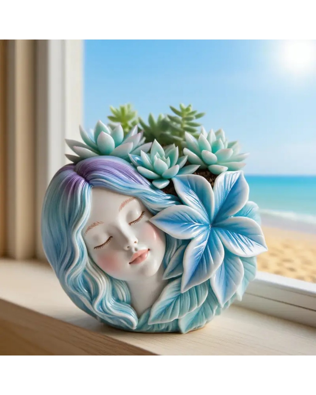 YY5971 Deniz Kızı Temelı Sukulent Saksı Silikon Kalıp